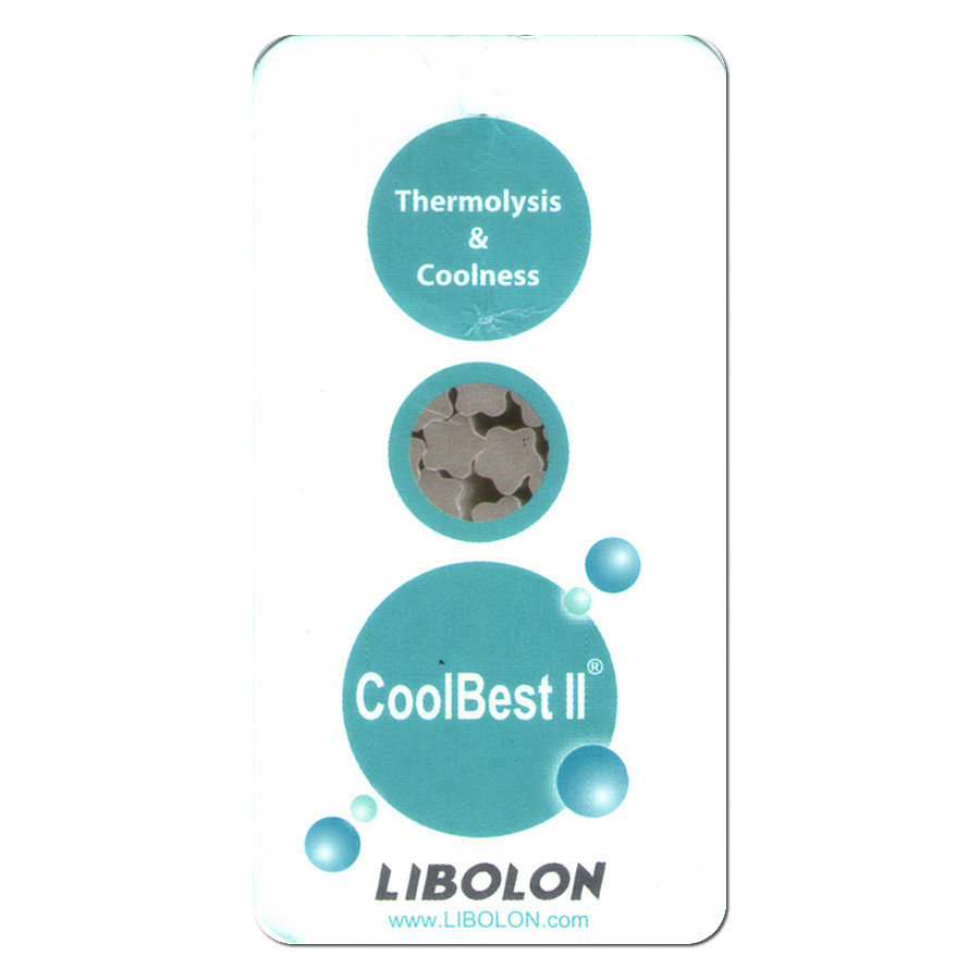 coolbest II 二代涼感技術，能有效降低人體溫度1～2度